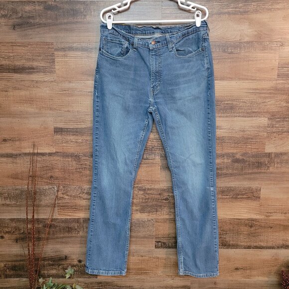 Levi's Jeans Mens 36x32 Measures 34x31 Slim Straight 514 Medium Wash Stretch